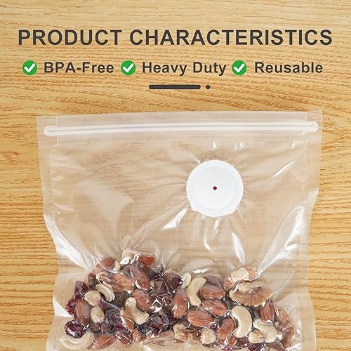 Miniatura 4 de 30Pac Sous Vide - Bolsas de cocina reutilizables de 3 tamaños con válvula de aire para almacenamiento de alimentos