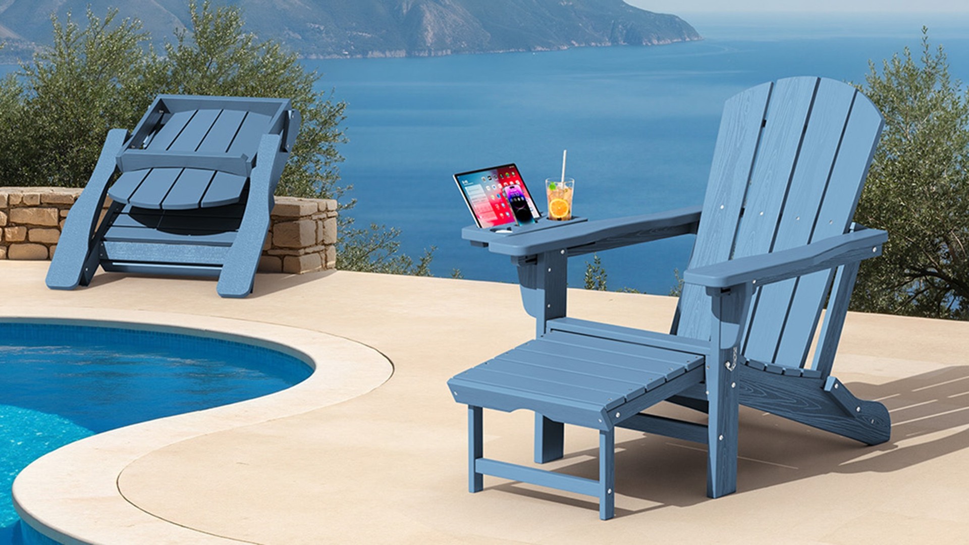 Amazon.com: KINGYES Adjustable Folding Adirondack Chair with
