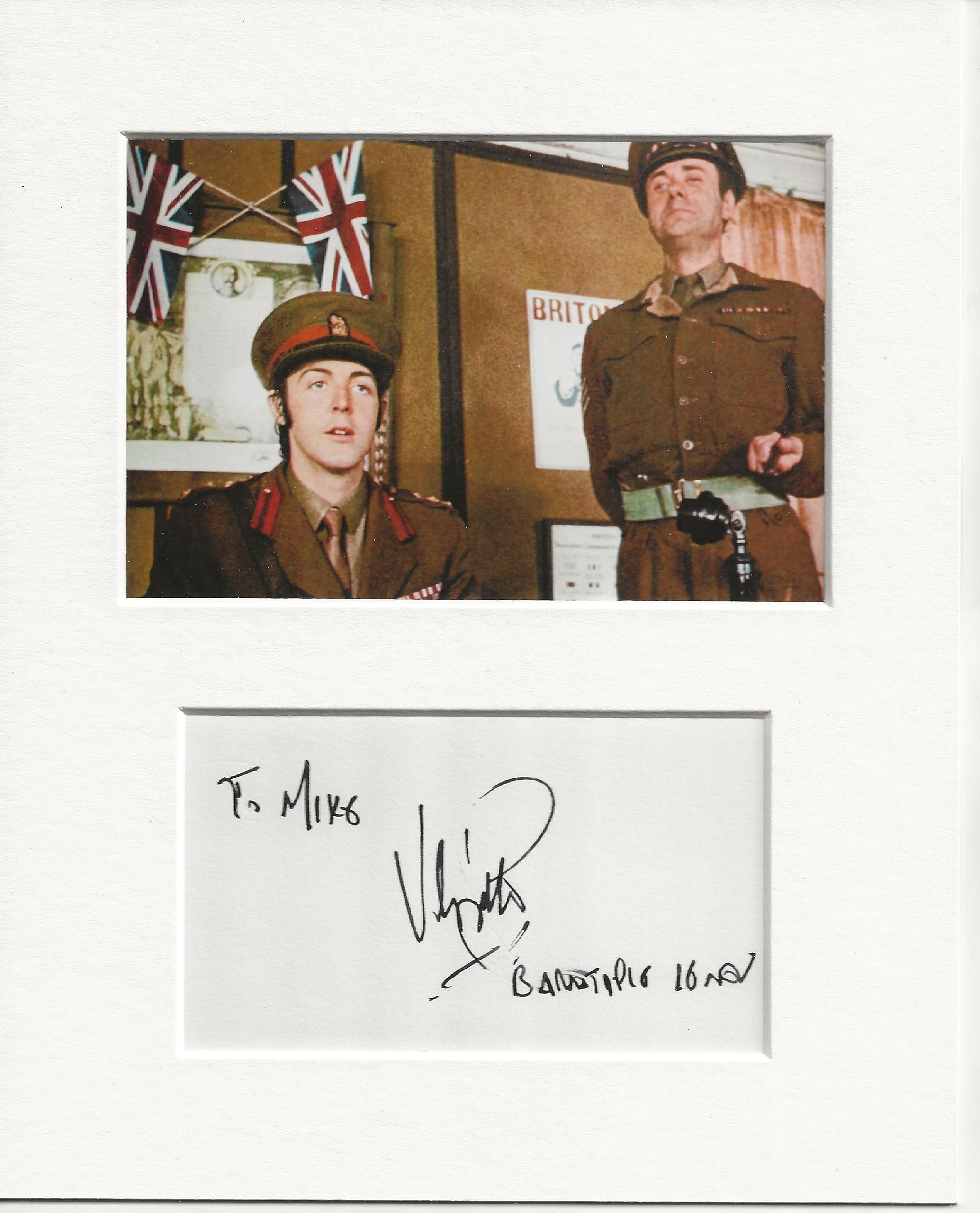 Victor Spinetti film signed genuine authentic autograph signature and photo display AFTAL COA