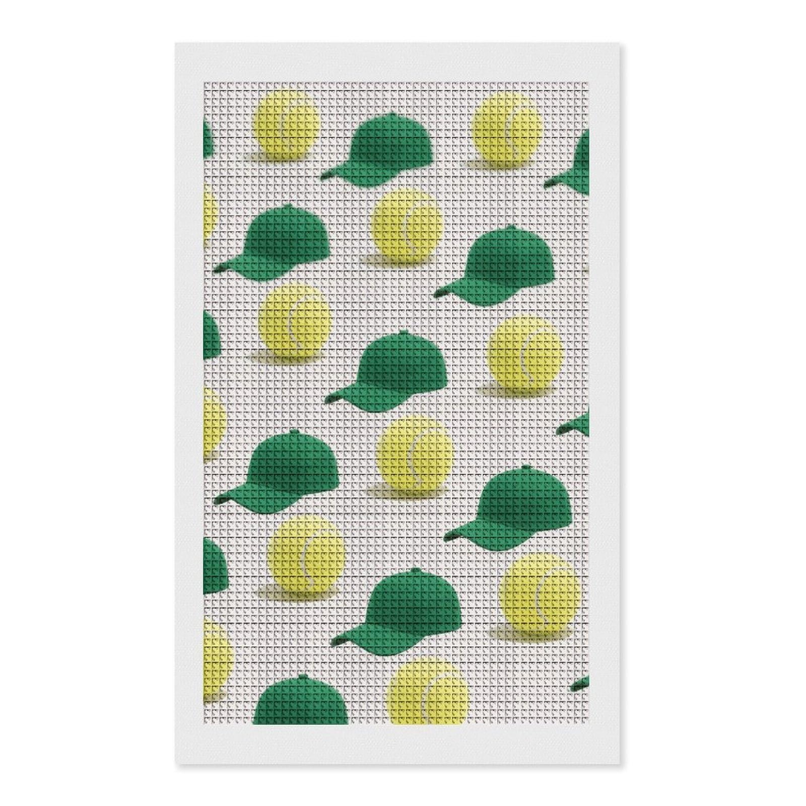FodPand Tennis 5D Diamond Painting Kits for Adults Beginners Full Drill Square Diamond Dots Pictures Gem Art Supplies for Home Wall Room Decoration DIY Craft Set Gift 12x20