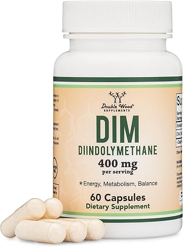 Miniatura 1 de Suplemento DIM para mujeres y hombres (suplemento de bloqueo de estrógeno de diindolilmetano, tratamiento hormonal para el acné, equilibrio hormonal