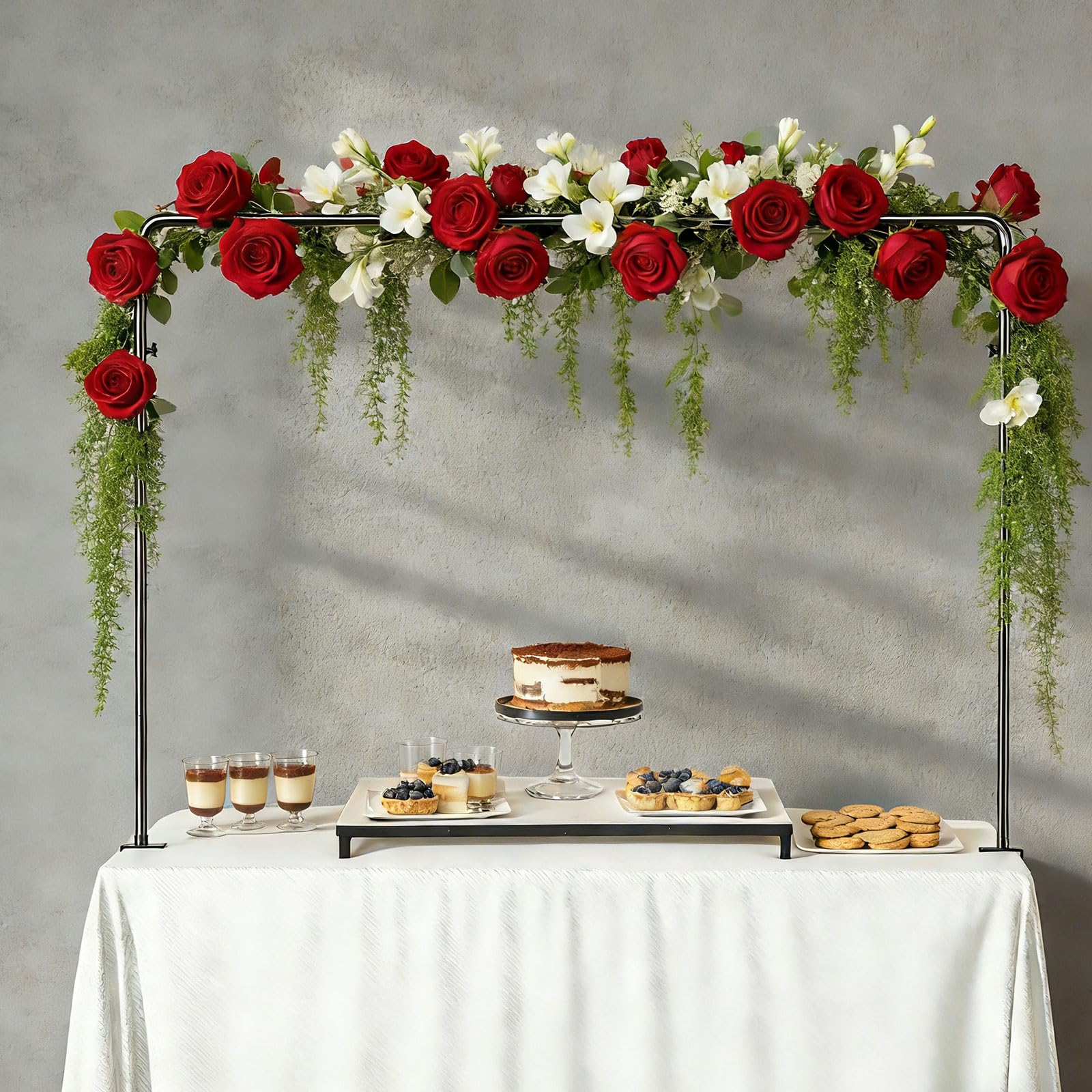 Soporte ajustable para decoración de fiestas para globos y eventos, telescópico, sobre la mesa, soporte de hierro