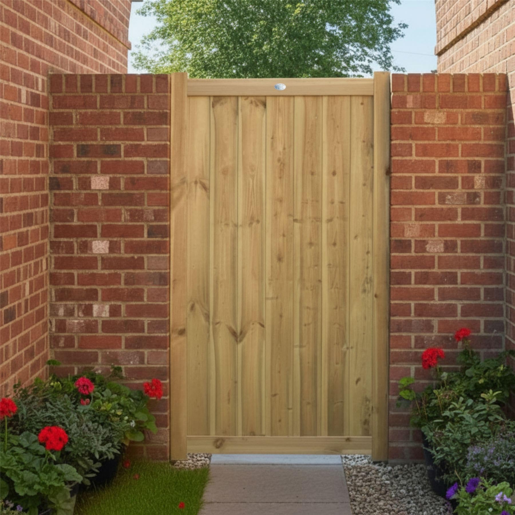 Premier Garden Supplies Decorative Garden Gate Ultimate Tongue & Groove H.5Ft X W.3Ft Vertical Smooth-Planed Fully Framed Treated Timber Door from B&Q