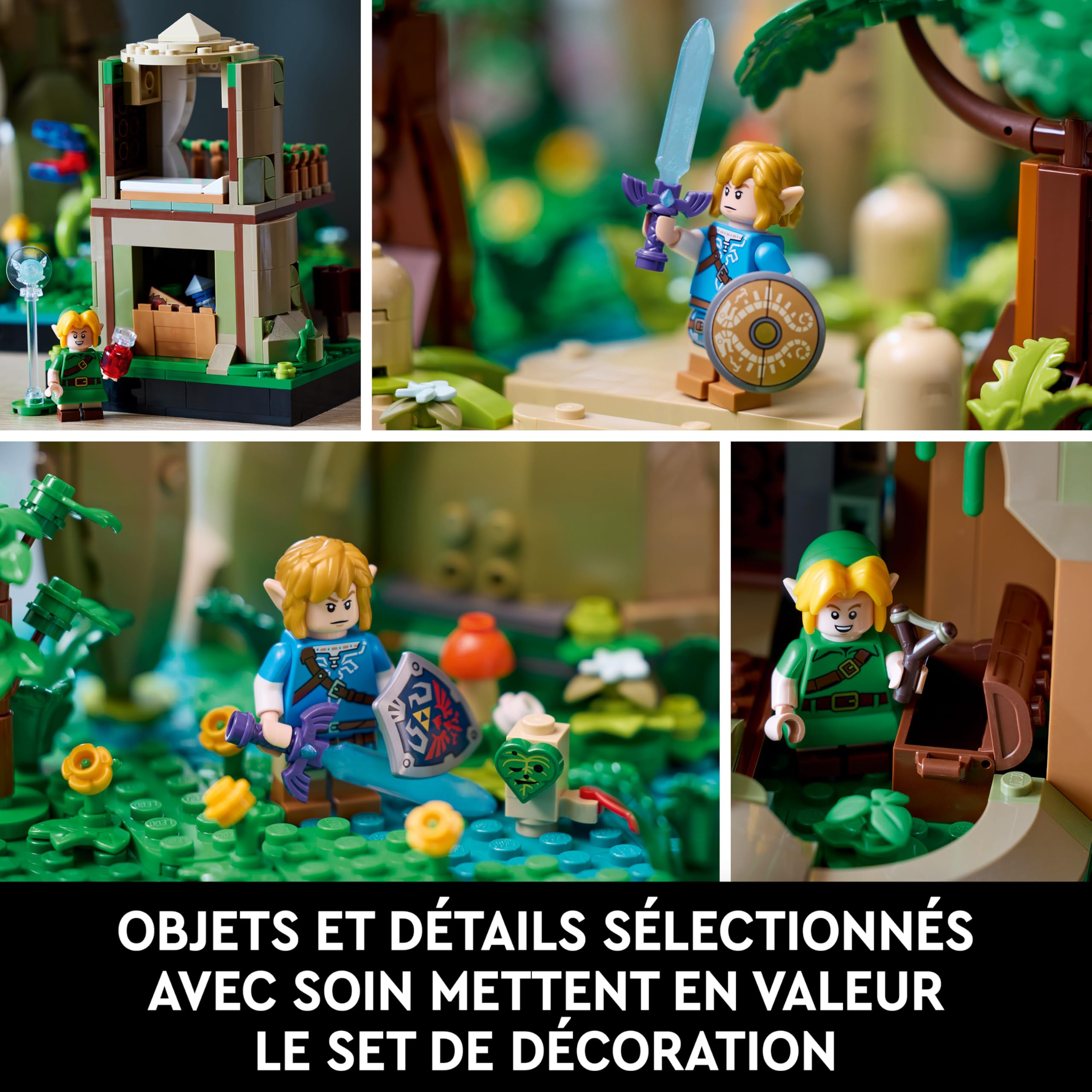 LEGO The Legend of Zelda Vénérable Arbre Mojo 2-en-1 - Kit de décoration Collector - Princesse Zelda & 3 minifigurines de Link - Set de Construction pour Adulte - Cadeau pour Fans de Jeux vidéo 77092