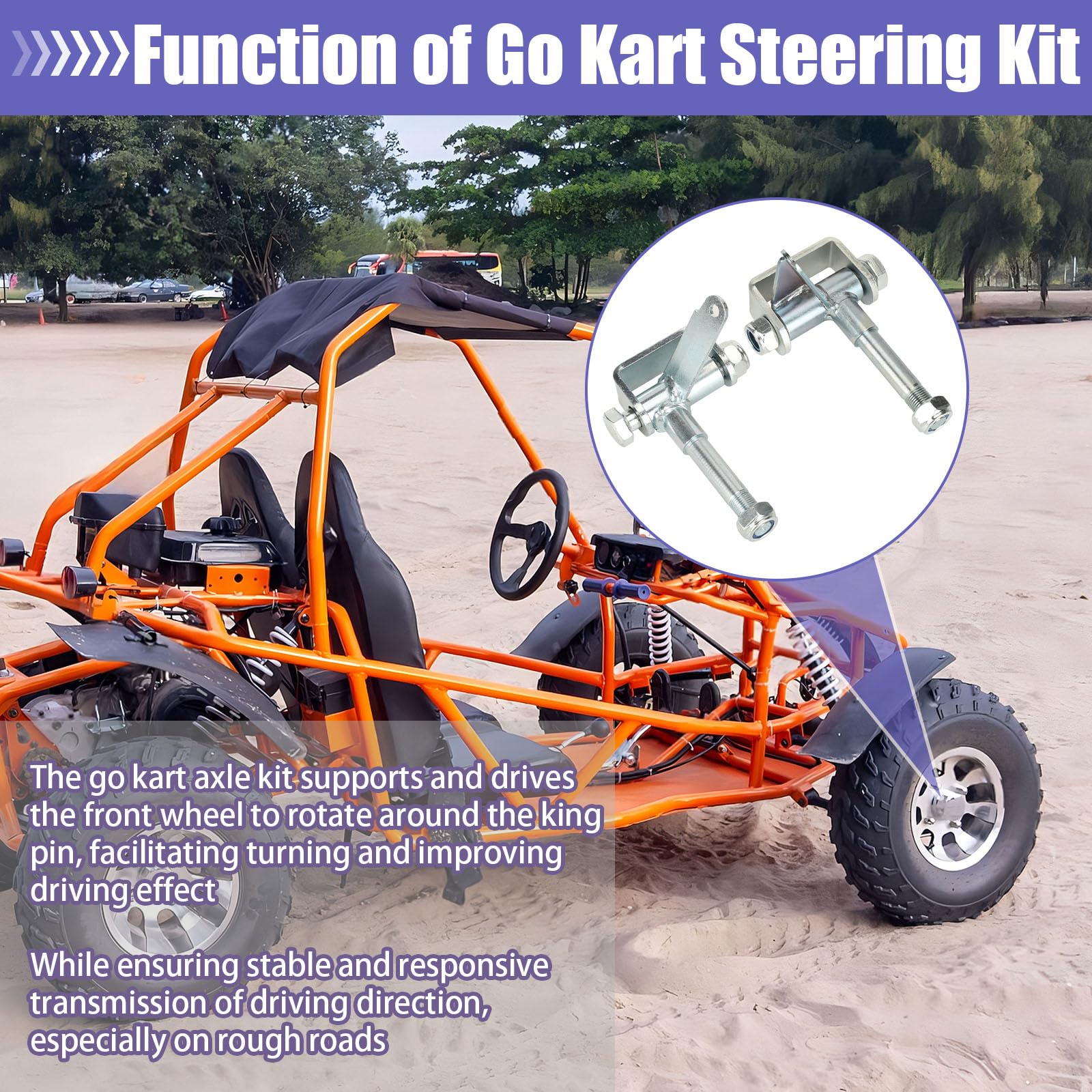 Aazon.co: Spindle Kit, High Strength Rugged Spindle Bracket Steel Alloy Right Left For Go Kart