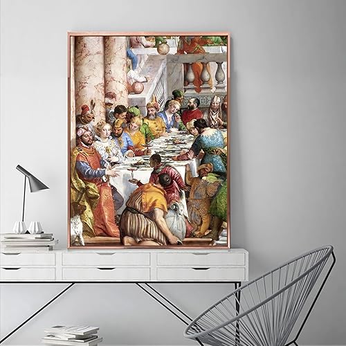 Miniatura 3 de ZZPT Paolo Veronese - Póster de fiesta de matrimonio en Cana, impresiones artísticas renacentistas, pintura renacentista, arte de pared para
