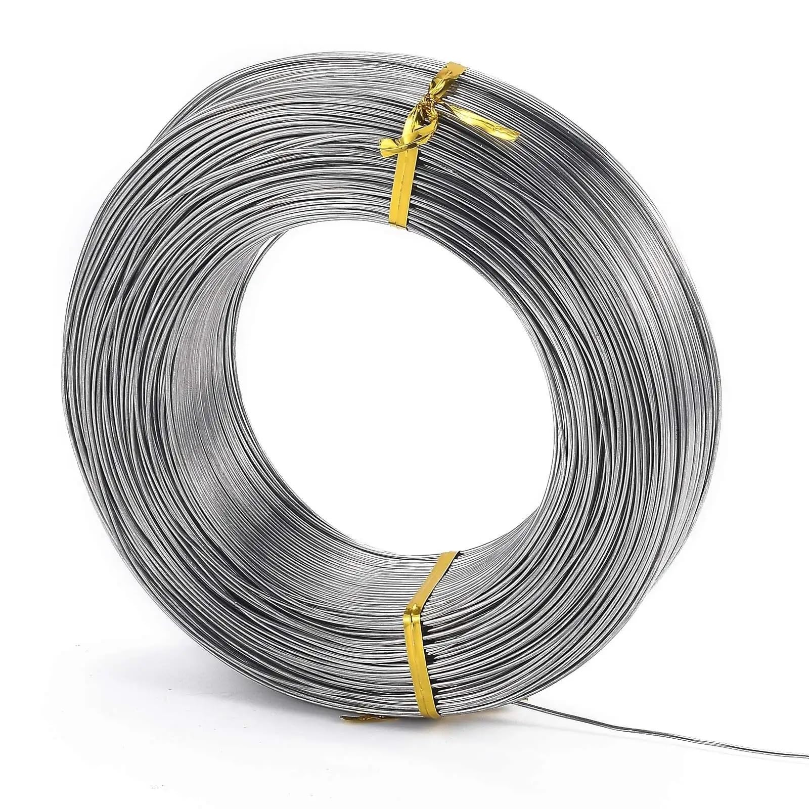 Filo in alluminio per lavori artigianali, 0,5-6 mm, per la creazione di gioielli e braccialetti fai da te (4 mm circa 16 m)
