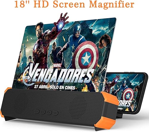 Miniatura 2 de Lupa de pantalla de 18 pulgadas para teléfono inteligente  Pantalla de proyector de lupa 3D para teléfono móvil para películas, videos y juegos