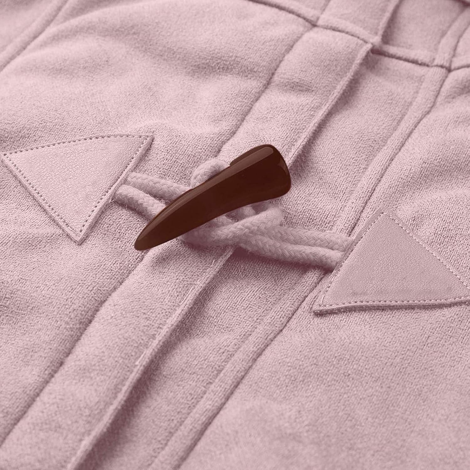 Faux Suede Jacket Women Warm Sherpa Fleece Lined Jackets Soft Cozy Horn Button Down Coats Casual Hooded Parka Outwear
