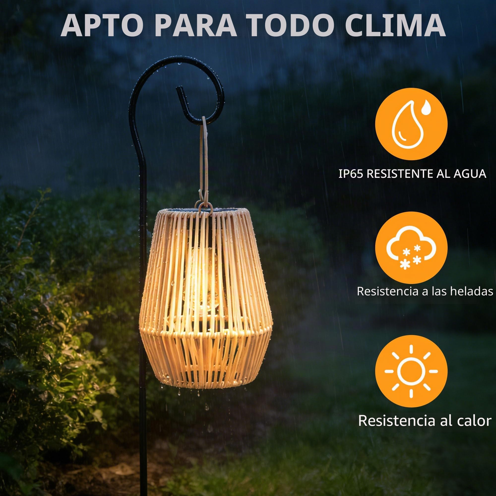 2 farolillos solares para terraza, jardín, patio, balcón, decoración, Navidad