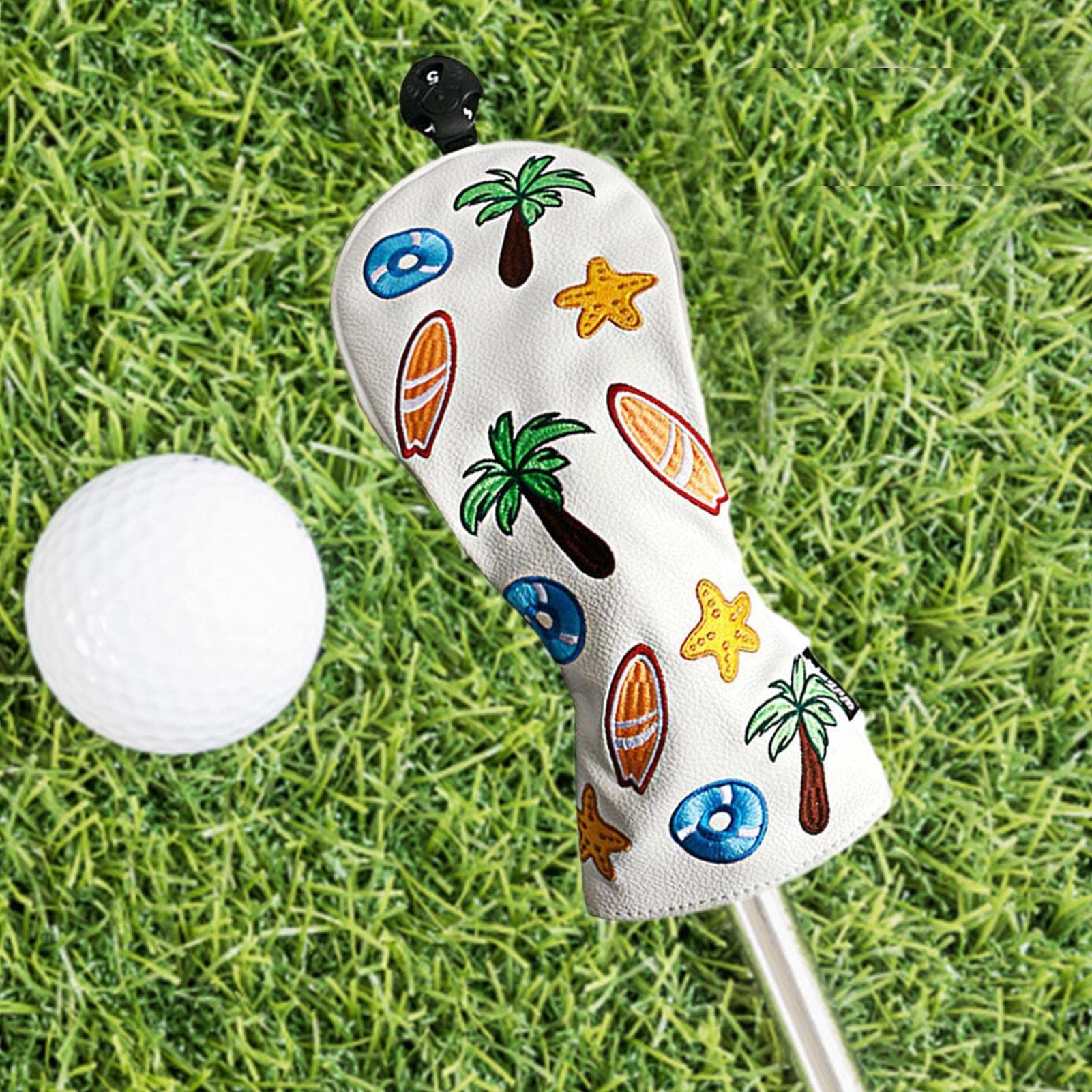Golf Headcovers - Lightweight Golf Club Head Set 4-teilig | Golfclub Leder Headcovers Geeignet für Driver Wood, Fairway Wood und Hybrid (Ut) Abbto