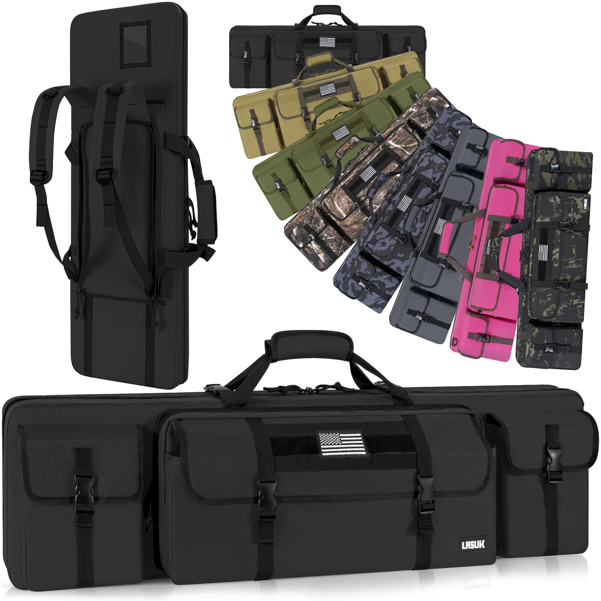 Double Rifle Case Soft Gun Bag 26/28/32/36/42/46/48/51/55"