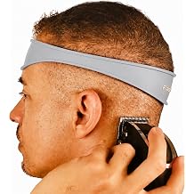 Hands-Free Fade Guide for Men Silicone Haircut Template for Clippers | Neckline Shaver Guide | DIY Self Haircut Tool GREY