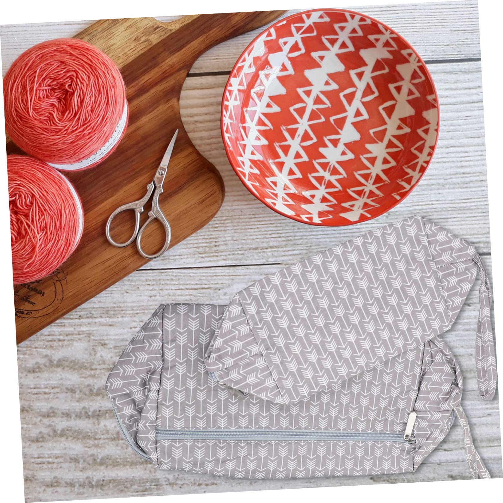 Operitacx 2pezzi Borsa Portaoggetti Per Maglia Lana Da Organizer Per Accessori Maglieria Sacchetti Di Stoccaggio Per Uncinetto e Materiale Da Cucito