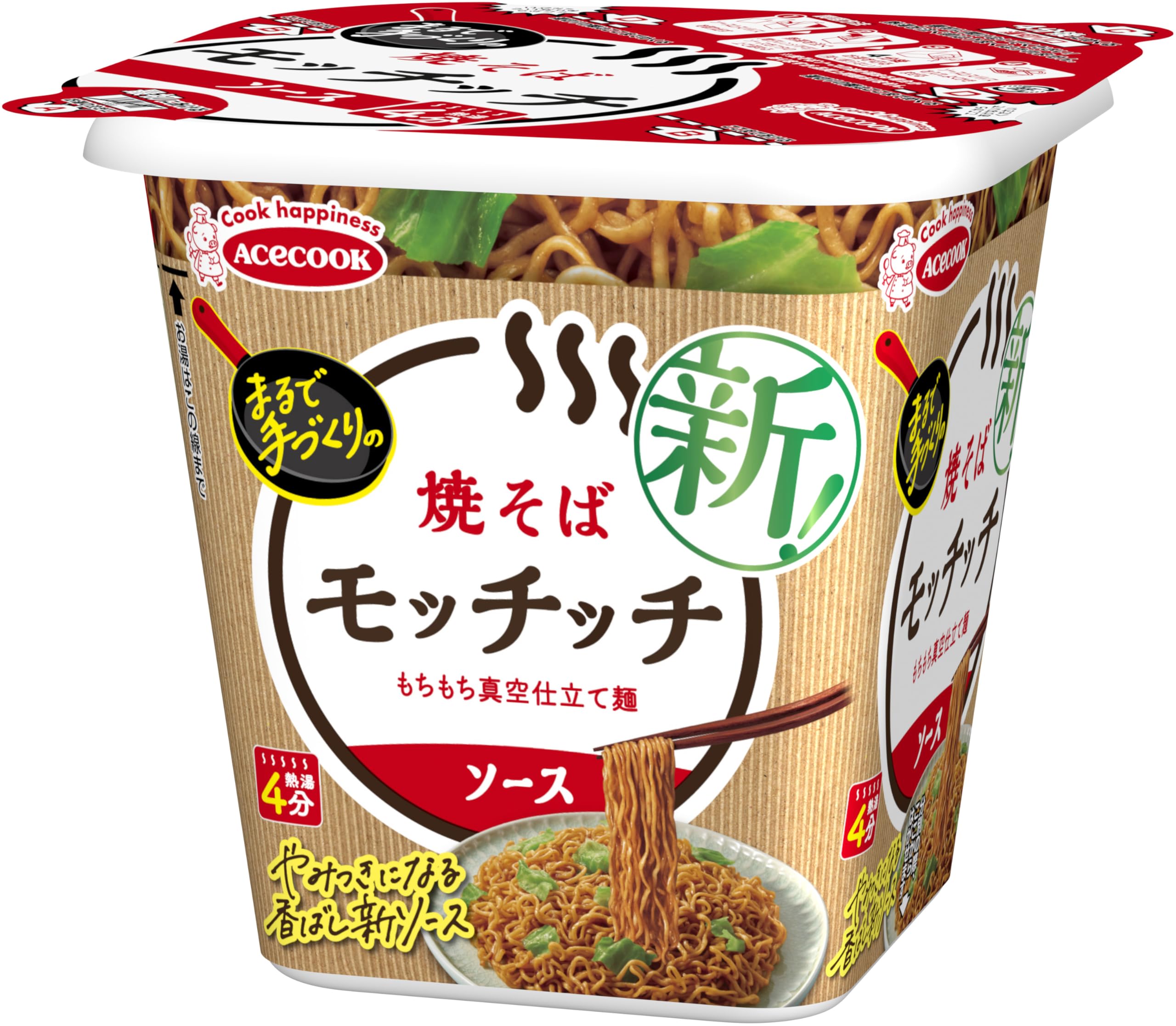 Amazon.co.jp: エースコック 焼そばモッチッチ 97g ×12個 : 食品・飲料
