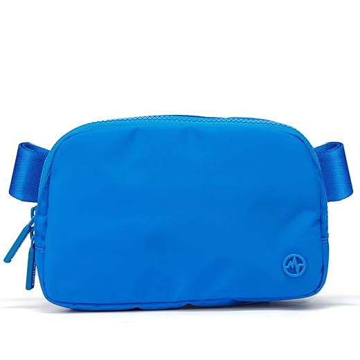 Pander Two Way Zipper Fanny Pack Nylon Everywhere Belt Bag for Women, Water Repellent Waist Packs, Crossbody Bags with Adjustable Strap (Capri Blue).