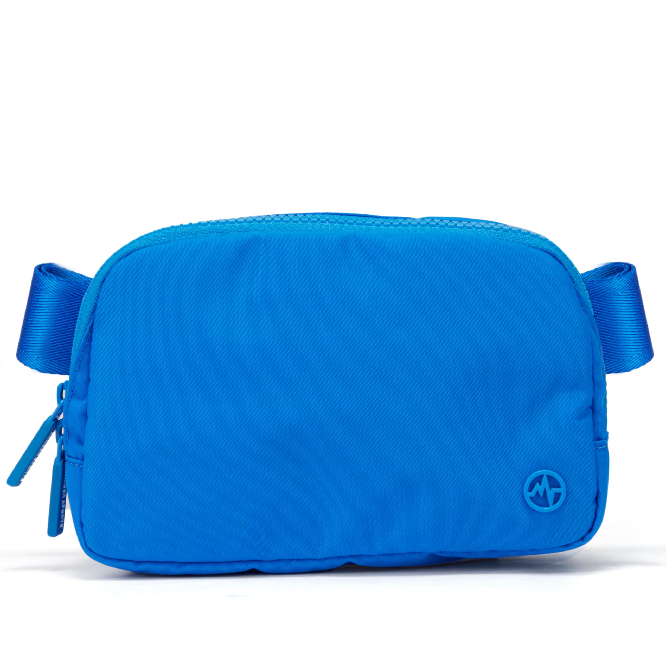 PanderTwo Way Zipper Fanny Pack Nylon Everywhere Belt Bag for Women, Water Repellent Waist Packs, Crossbody Bags with Adjustable Strap (Capri Blue).