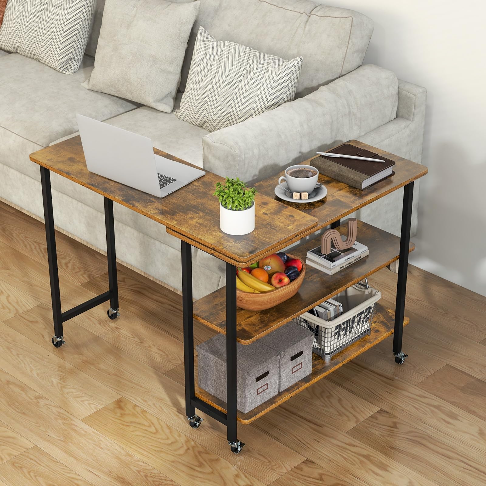 Amazon.com: Tangkula 360° Rotating Sofa Side Table, Patented