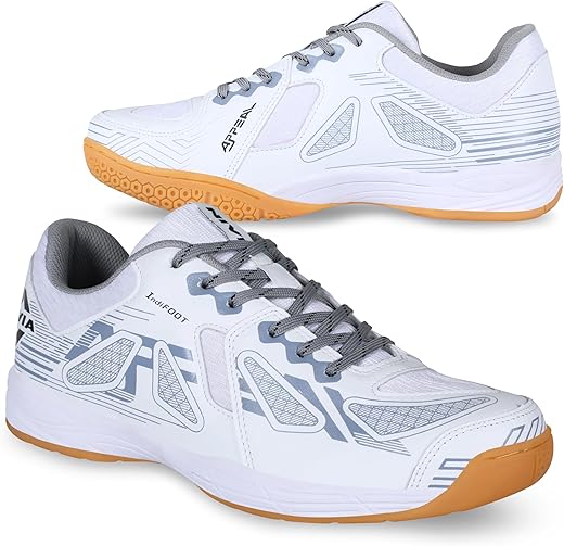 Nivia Appeal 3.0 Badminton Shoes | Your Secret Weapon for Court Domination | Stylish, Supportive, and Built to Win | Non-Marking Badminton Sports Shoes | (Crimson Red & White/Grey)