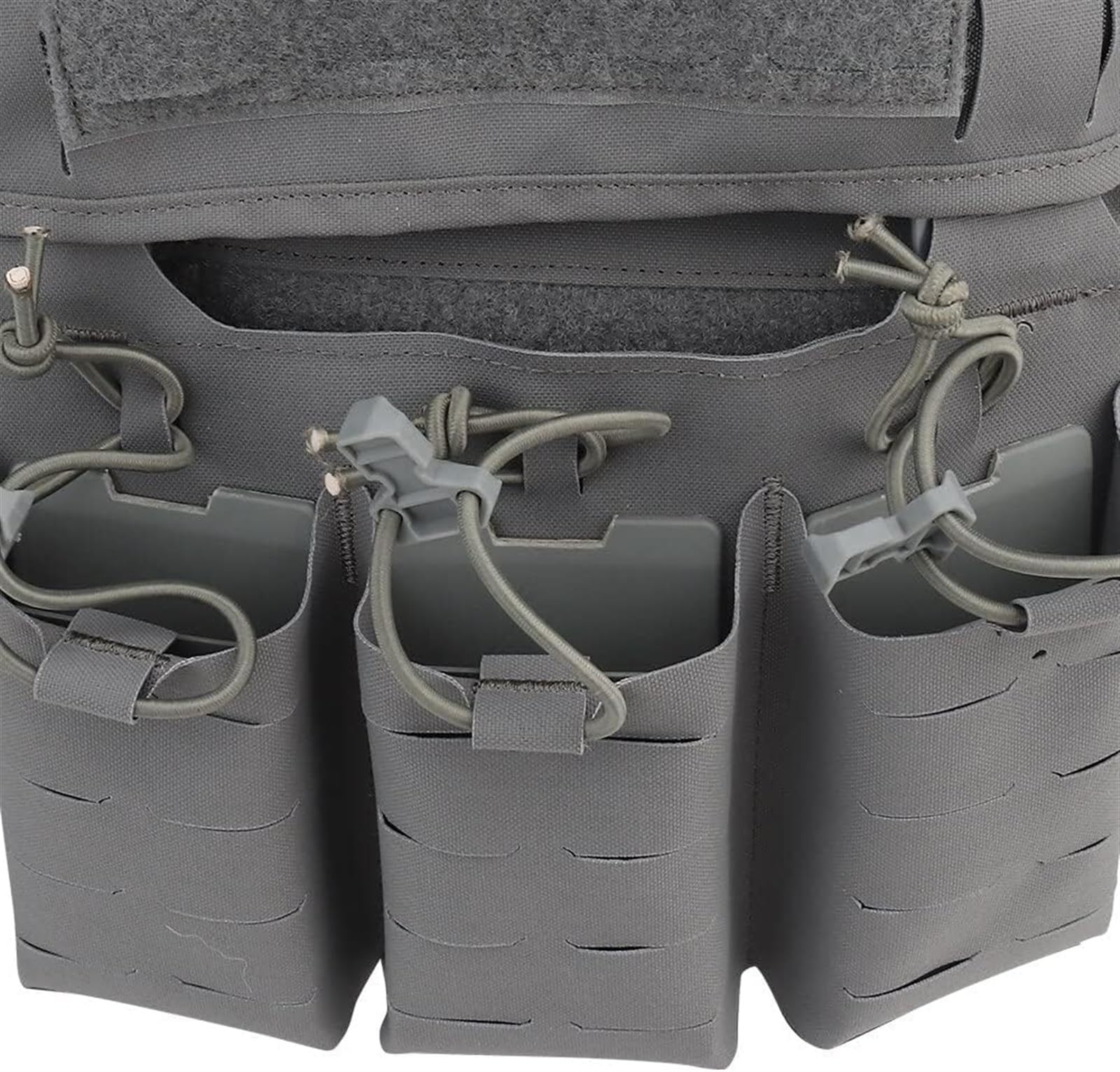Pochette Tactique Triple Pour Chargeurs 5,56 Mm - Fixation MOLLE - Pour Airsoft, Chasse, Paintball - Nylon Robuste