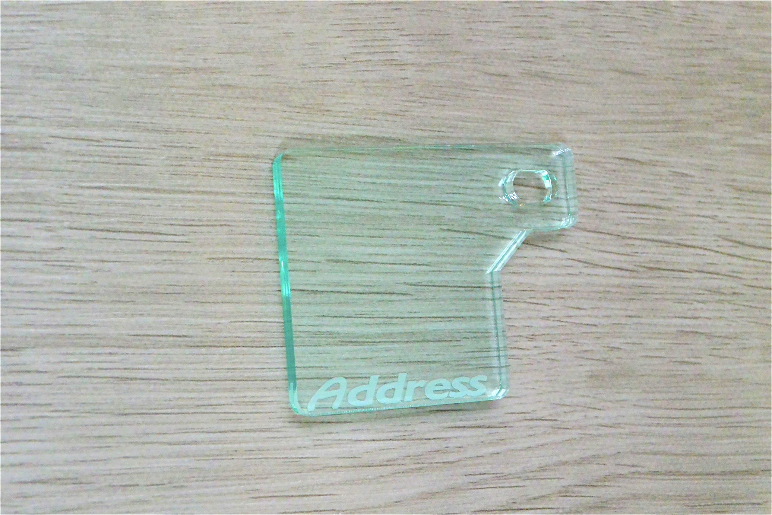 Amazon.co.jp: QJ-21-1 Address ガラス調 自賠責ステッカープレート 厚