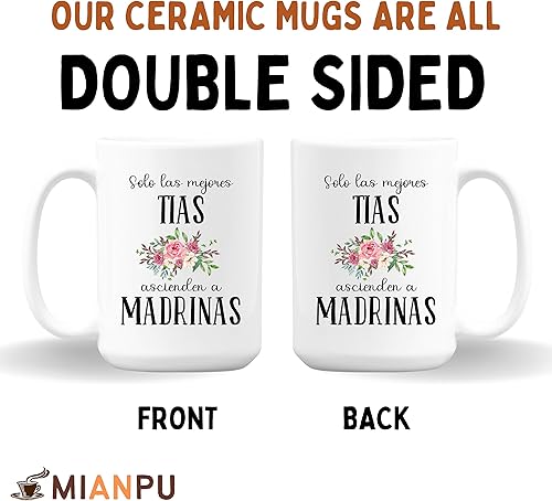 Miniatura 3 de Propuesta de padrino, propuesta de Madrina, regalo de Madrina, regalo padrino, taza de café Madrina, Quieren Ser Mis Padrinos De Bautizo, Padrinos