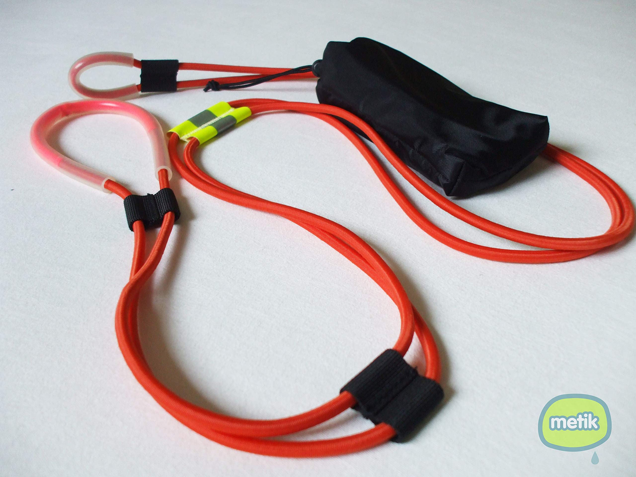 Goma elástica Metik, Sistema de Remolque para Ciclismo y Otros Deportes, Naranja