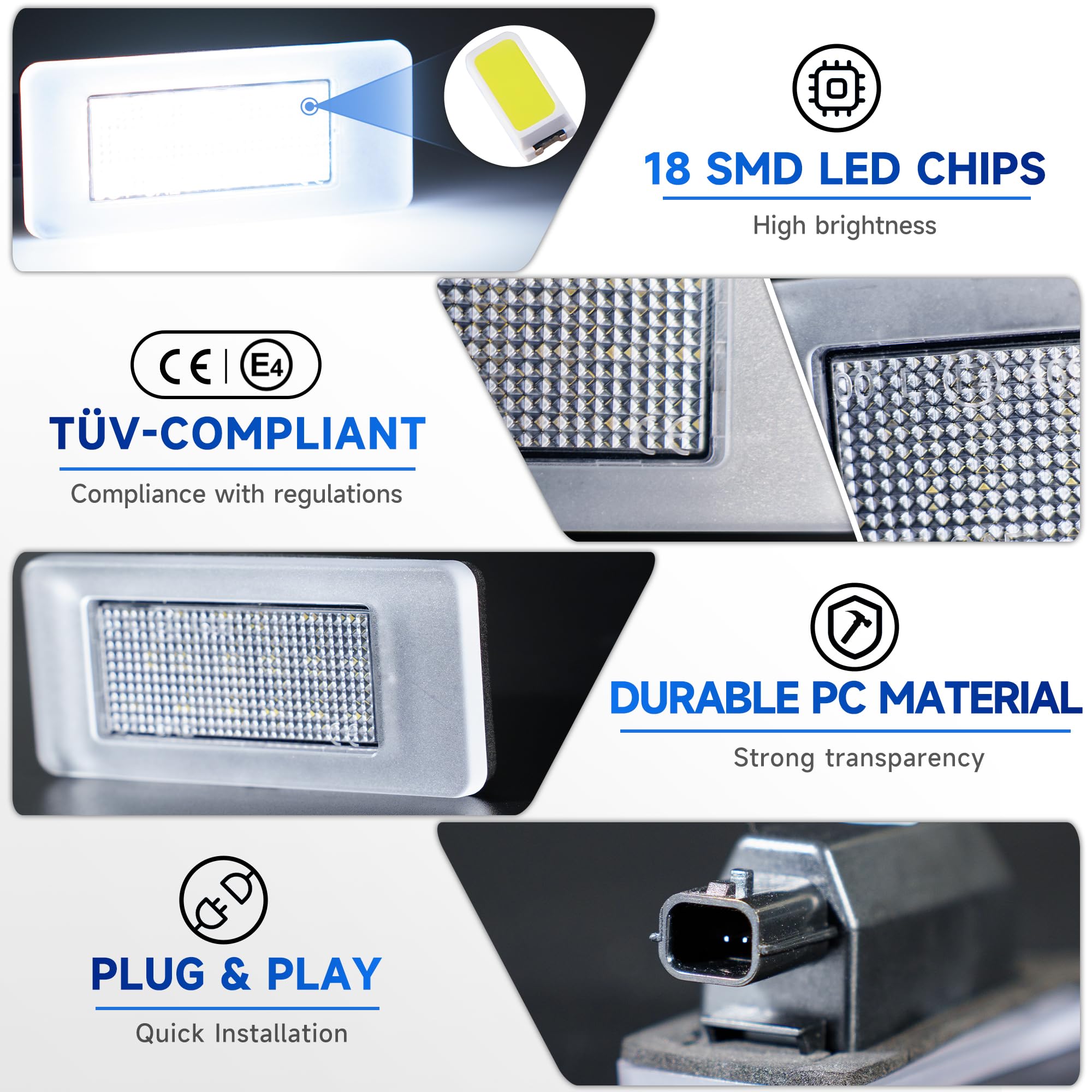 Oświetlenie LED tablicy rejestracyjnej do N-issan Altima 2019 2020 Serena C27 2016 góra Dacia Duster 2018 wzwyż. CANbus SMD Xenon biała lampa etykieta OEM 265108990E
