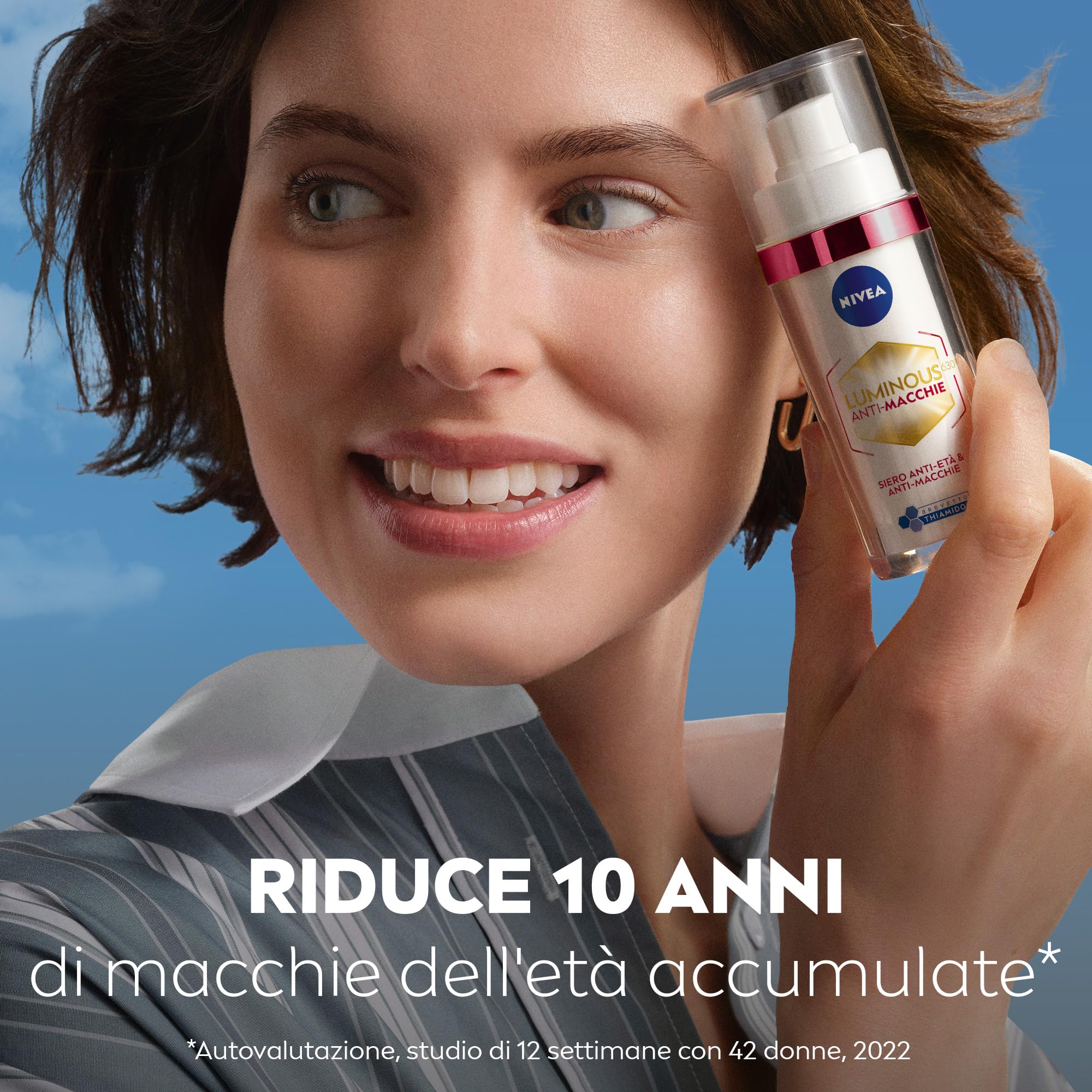 NIVEA Luminous630 Skincare Kit Anti-Macchie, Set skincare completo con Siero Viso Anti-Età & Anti-Macchie 30 ml e Fluido UV Quotidiano Crema viso SPF 50 40 ml con Thiamidol brevettato antimacchia
