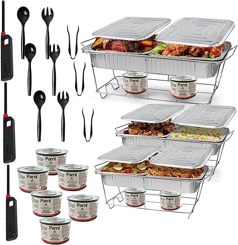 El kit de servicio de bufé de 36 piezas incluye kits de roce y utensilios de servir para todo tipo de fiestas y eventos | Juego de fiesta desechable