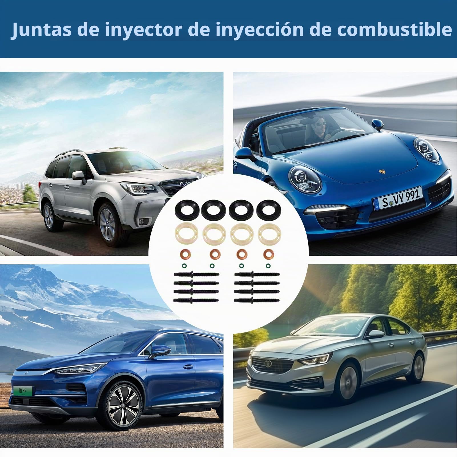 Kit de juntas de inyector diésel 1.6 HDI, 16 juntas tóricas, compatible con 207, 307, C2, C3, 198185, 198299 y 1982A0. Repuestos.