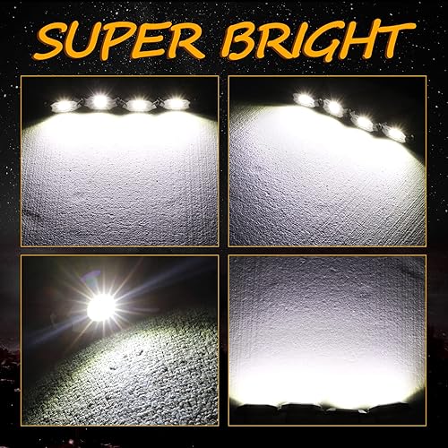 Miniatura 4 de Niwaker - Luces de roca blancas, 4 cápsulas LED de luces de roca LED de neón bajo 12 V luces LED para camión, automóvil, ATV, UTV, SUV, barco,