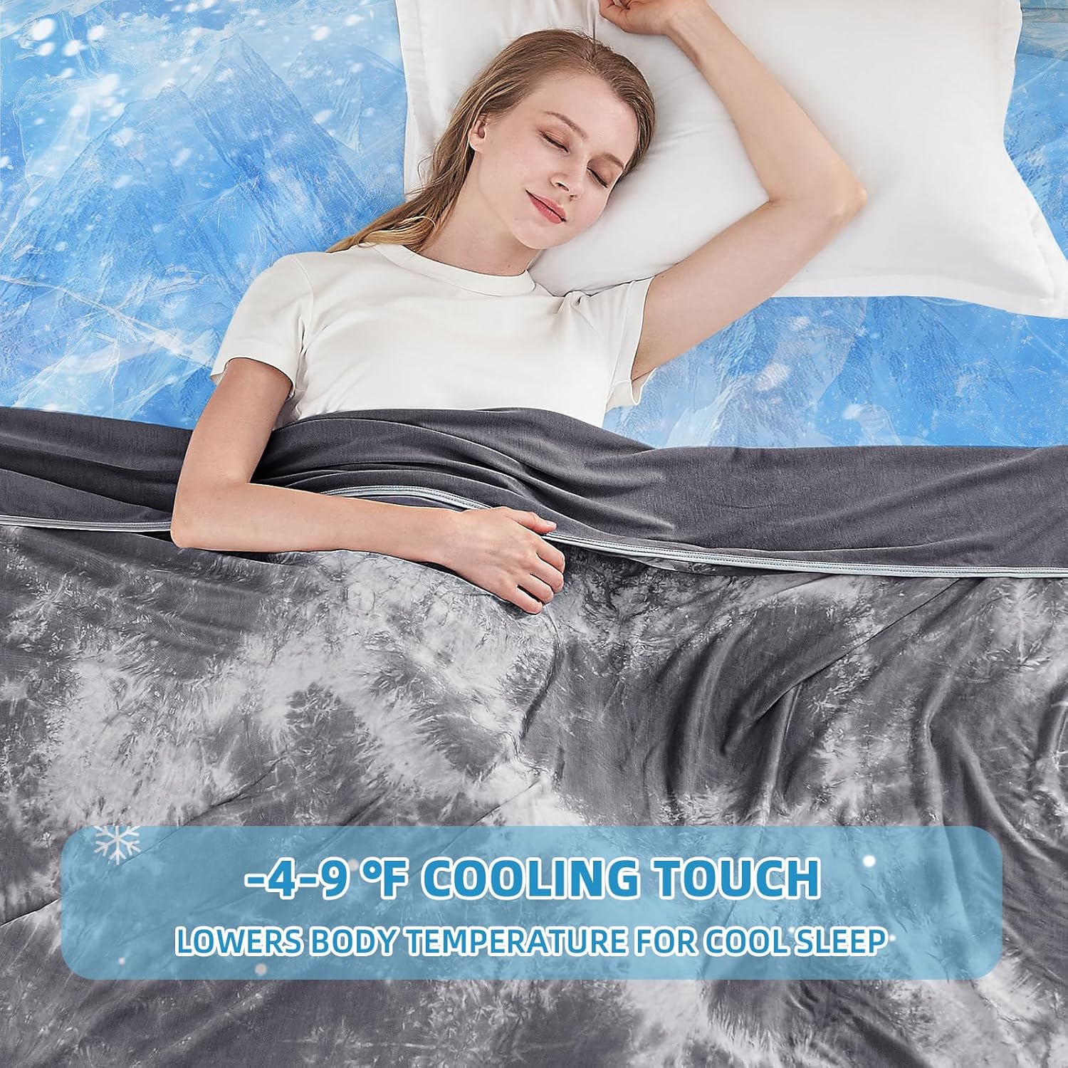 inhand Cooling Blanket King Size (90"x108"), Cooling Blankets for Hot Sleepers, Absorbs Heat to Keep Adults Cool for Summer Nights Sweats, Thin Cold Lightweight Blanket for Couch Bed, All Season Use - Image 2