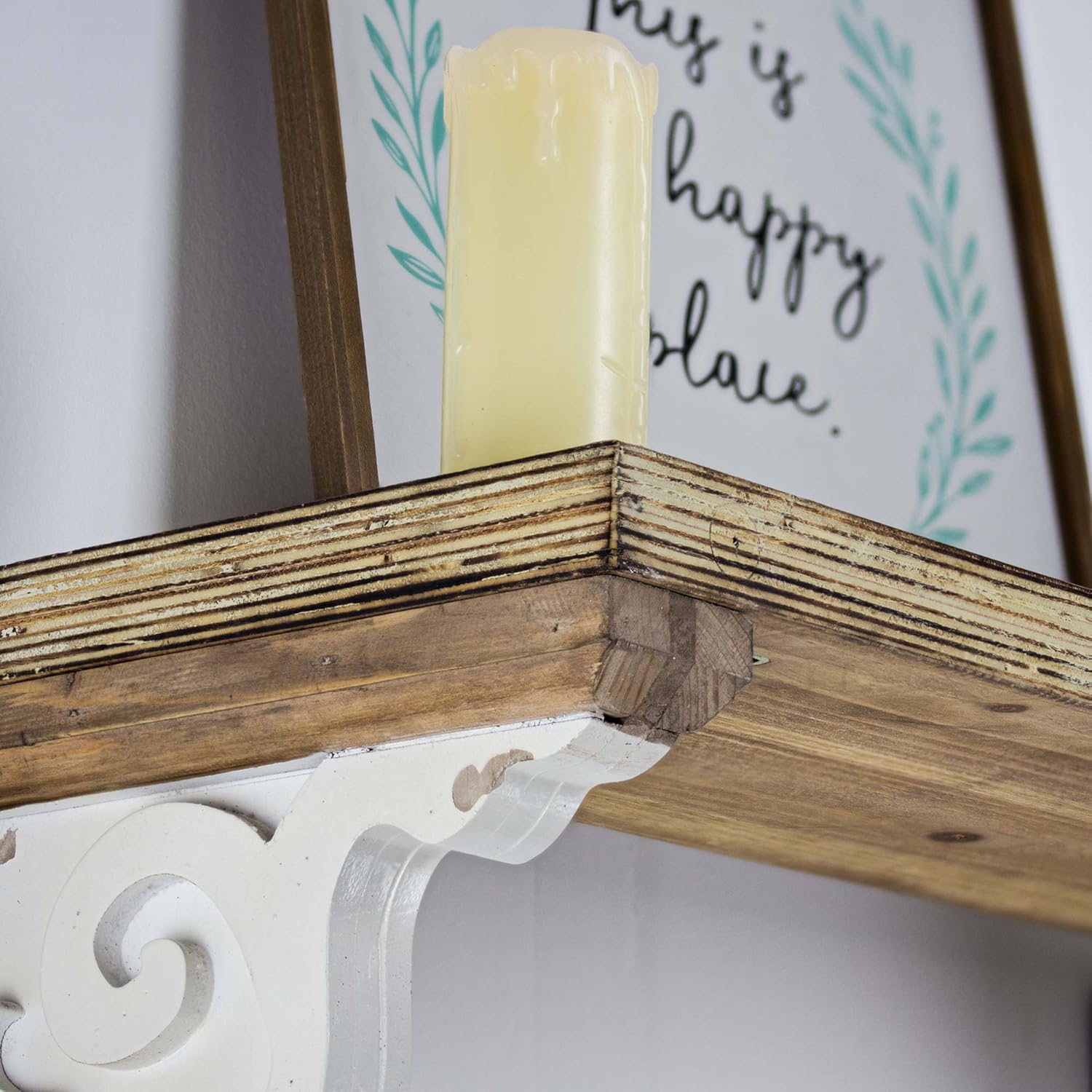 70% оƒƒ Dіѕсоunt American Art Décor Wooden Corbels Shelf Brackets Vintage Farmhouse Decor (Set of 2 - Brown & White)