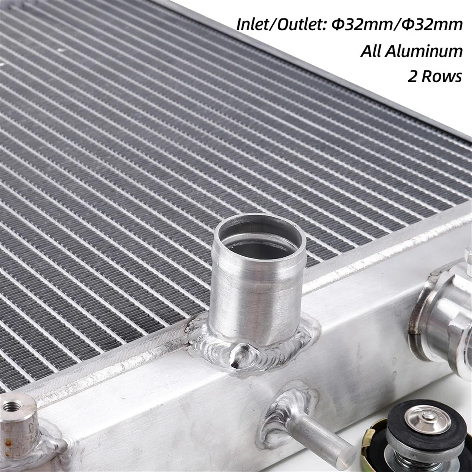 Zestaw Chłodzący,Radiator Do Civic Sol 92-00 MT/AT EG/EK wlot/wylot 32mm T-6061 aluminiowa chłodnica samochodowa 2 rzędy 42MM(MT)