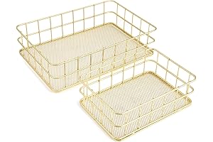 Gold Wire Basket Storage Organizer Baskets Wire Mesh Organizer Basket