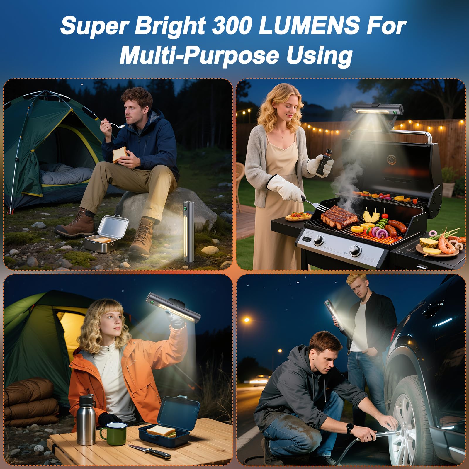 LED Grillleuchten für Außengrill (1, L-Form)