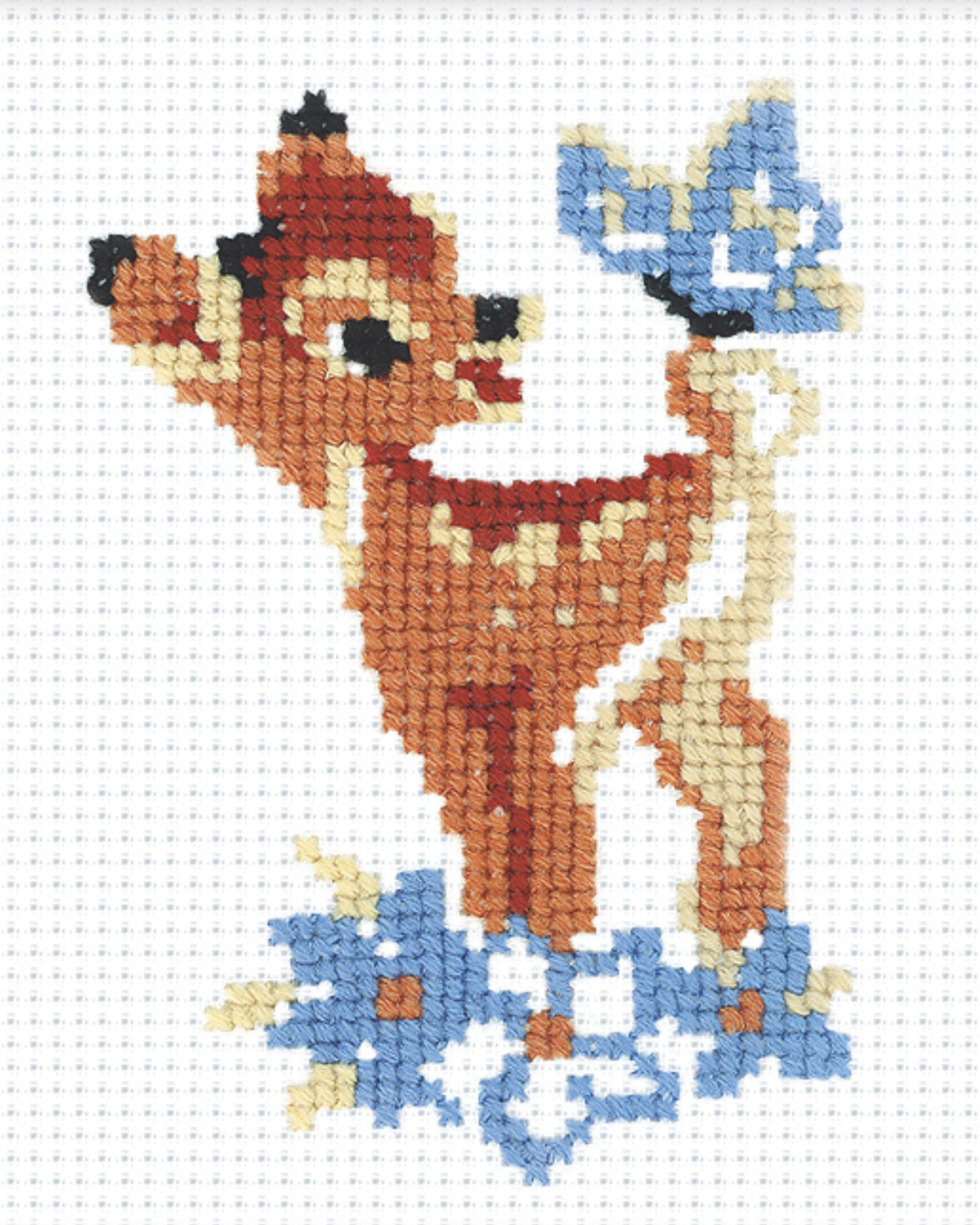 RIOLIS Doe 210 Cross Stitch Kit - 5.12x6.3 Inch Embroidery Set For Beginners & Advanced