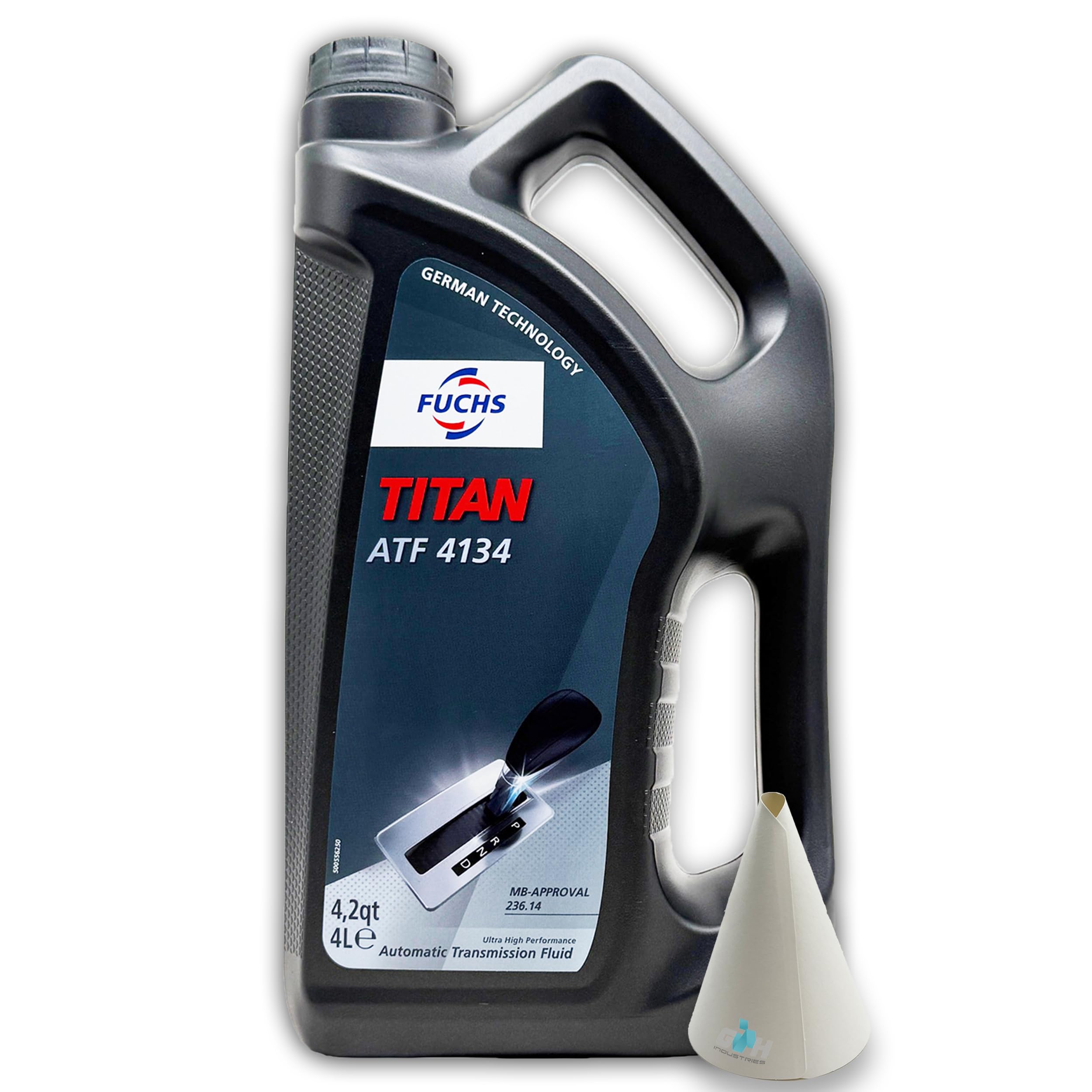 FUCHS TITAN ATF 4134 | 8 L | MB 236.14 | Automatikgetriebeöl | Hochleistungs-ATF für Mercedes-Benz 7G-Tronic – optimale Schaltperformance - 8 Liter - mit Trichter
