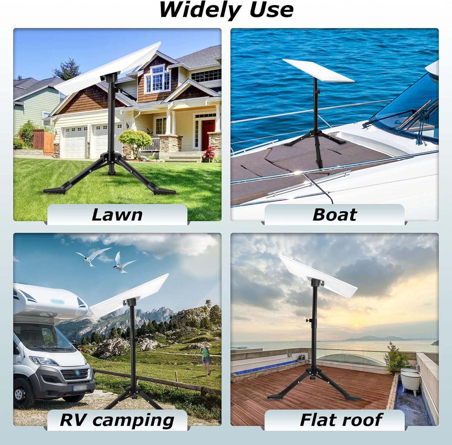Starlink Gen 3 Mount, Starlink Tripod Mount Gen 3 with Adapter, Adjustable Height Starlink Rev4 Standard Kickstand Dish Accessories, Easy Installation