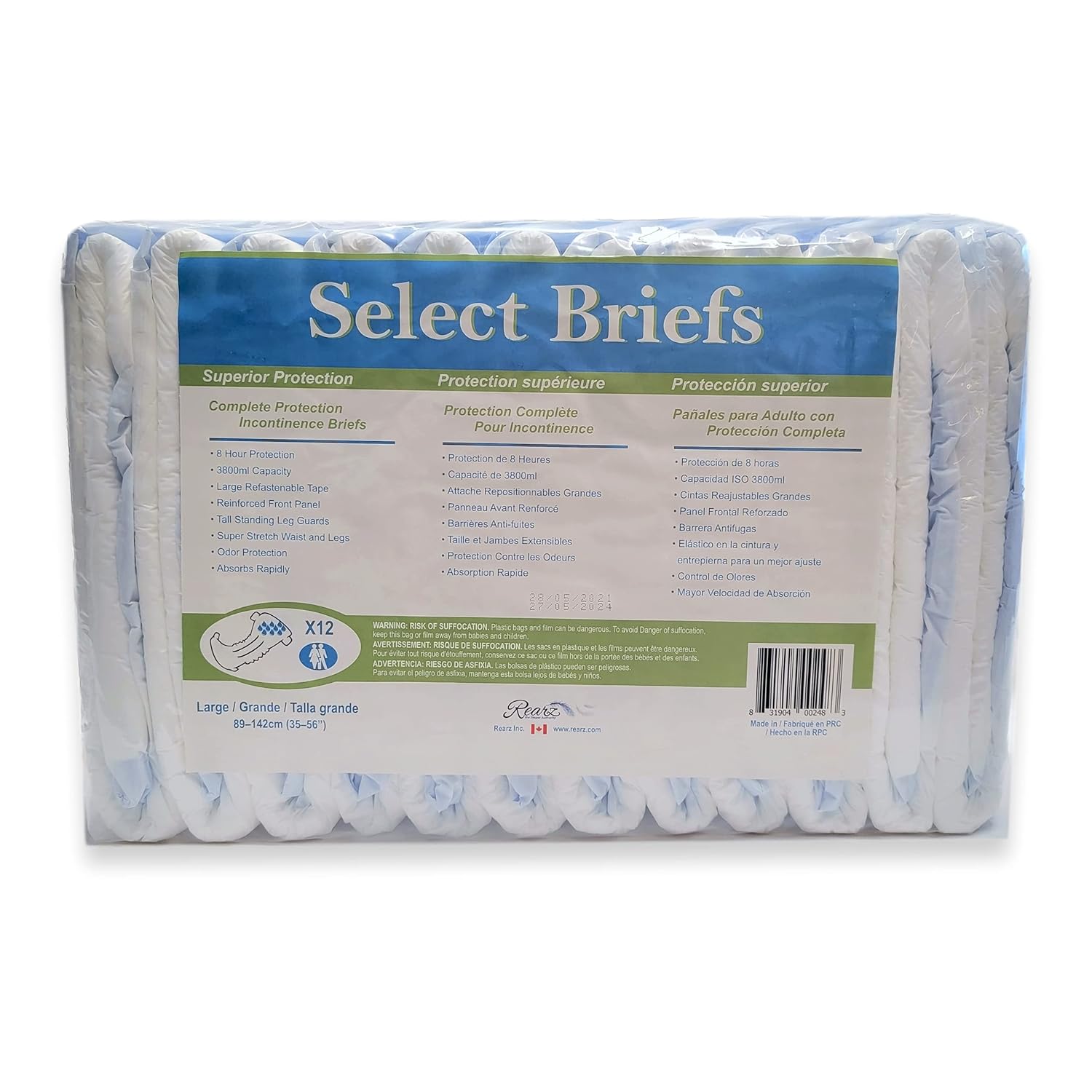 Rearz InControl Inspire Select Adult Diaper (12 Pack) (Large