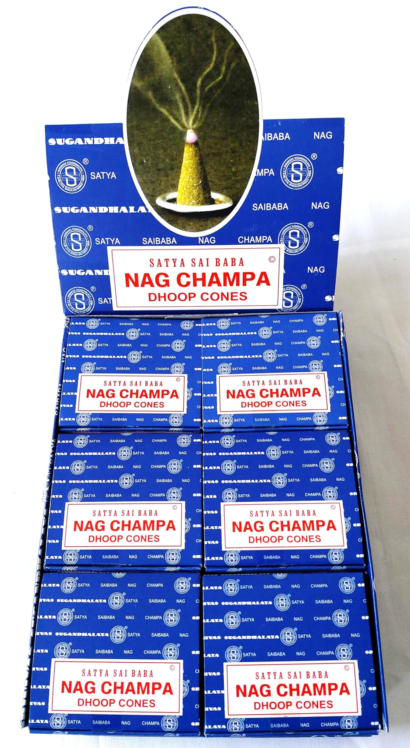 Burlas Brown Satya Nag Champa Incense Cones, Agarbatti Scent, 12 Packs Of 12 Cones In Each Pack (12, Nag Champa)