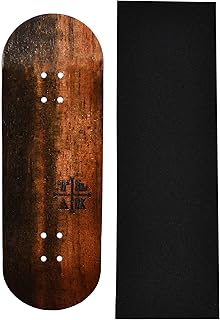 Teak Tuning Prolific Wooden Fingerboard Deck, Two Tone - 32mm x 97mm - Handmade, Pro Shape & Size - Five Plies Wood Veneer - Includes Prolific Foam Tape