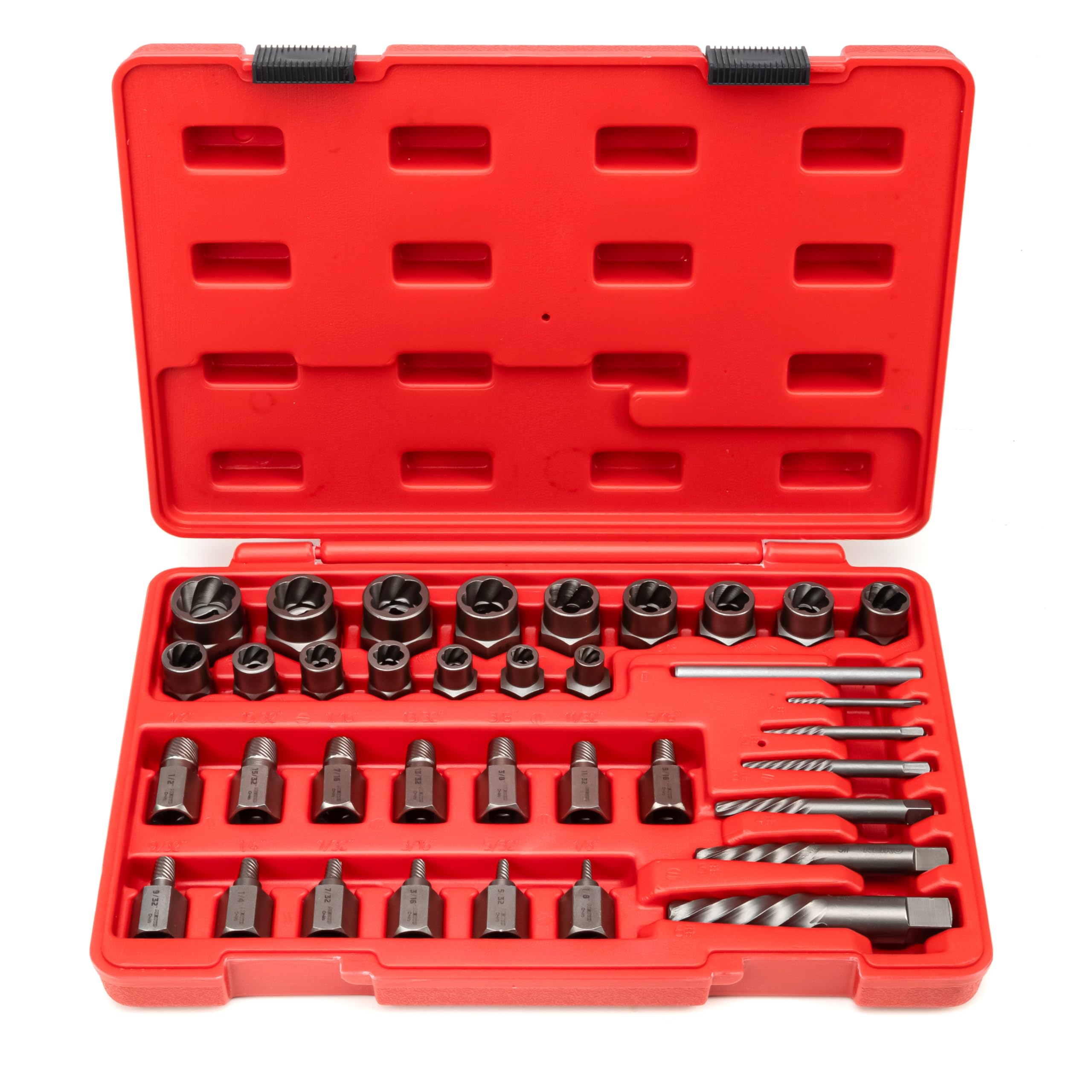 NEIKO 04208A Estrattore per viti, dadi e bulloni, 36 pezzi strumento di rimozione dado capocorda, 3/8 Dr., Set di prese estrattori per bulloni spogliati profondi e poco profondi, strumento di