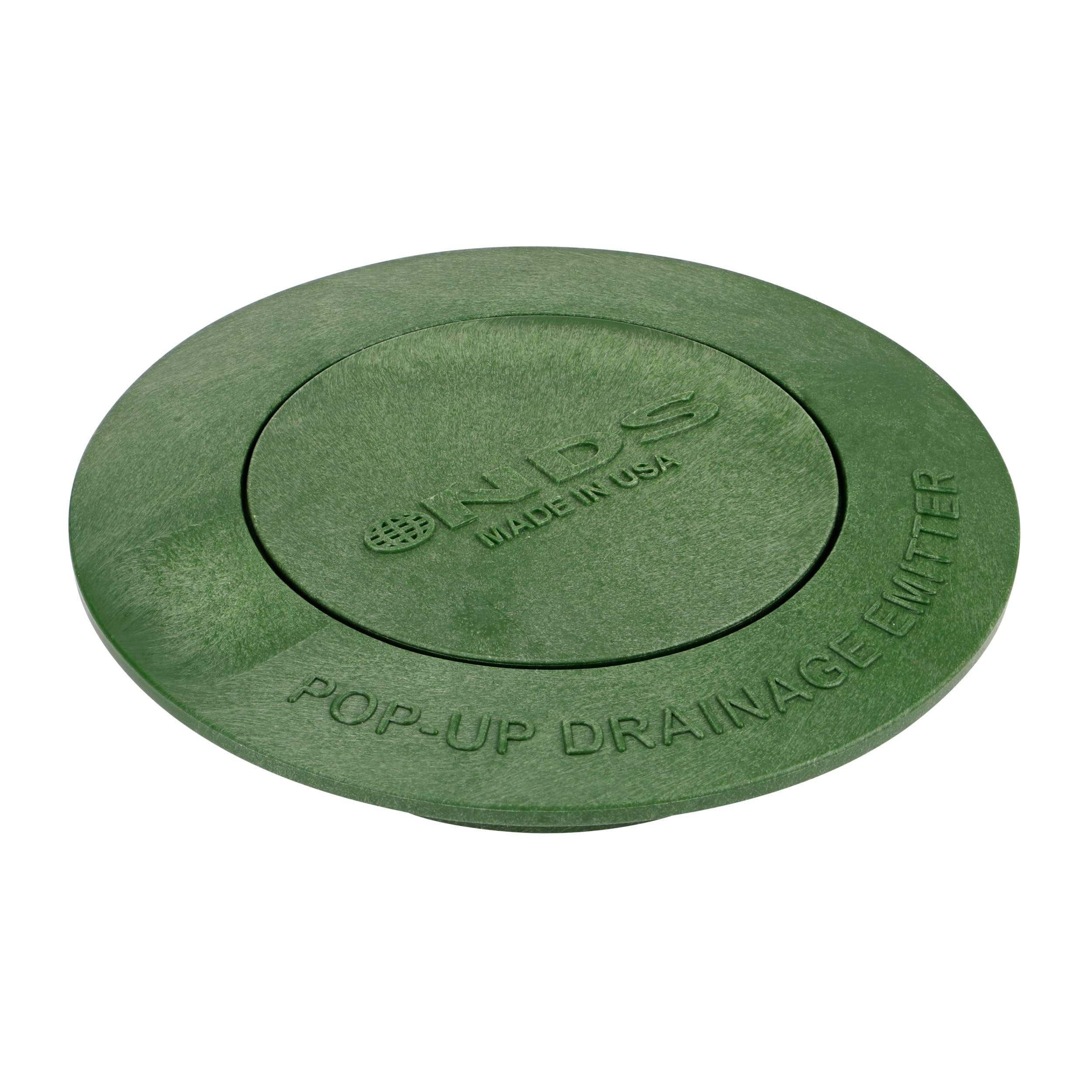Photo 1 of NDS 420C Pop-Up Drainage Emitter, fits 3-Inch and 4-Inch Sewer and Drain Fittings, Works with Drainage Systems Including Catch Basins and Channel Drains, Green
