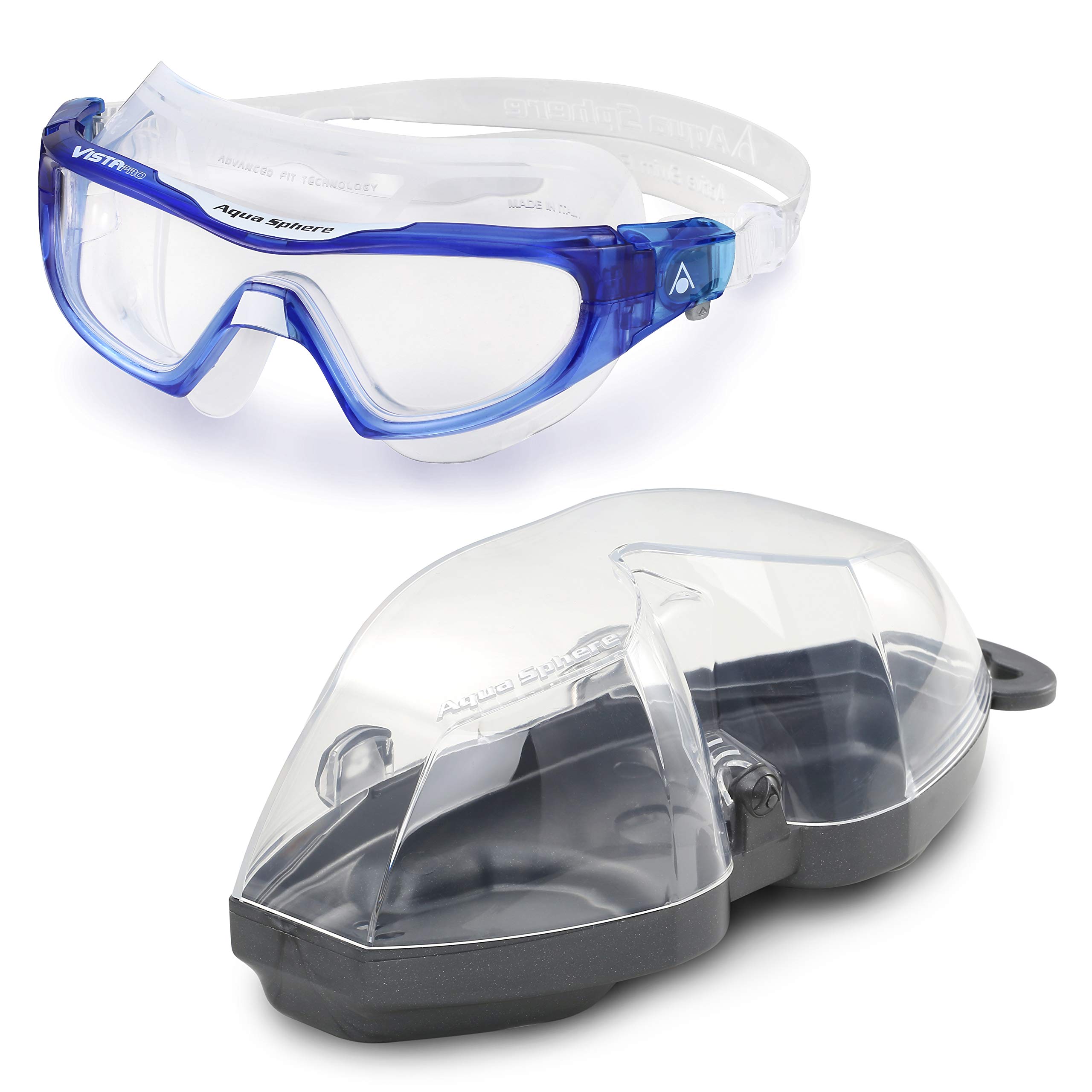 Aquasphere Vista pro | Masque de natation, lunette de piscine pour hommes et femmes avec protection UV et joint en silicone, verres anti-buée et anti-fuite