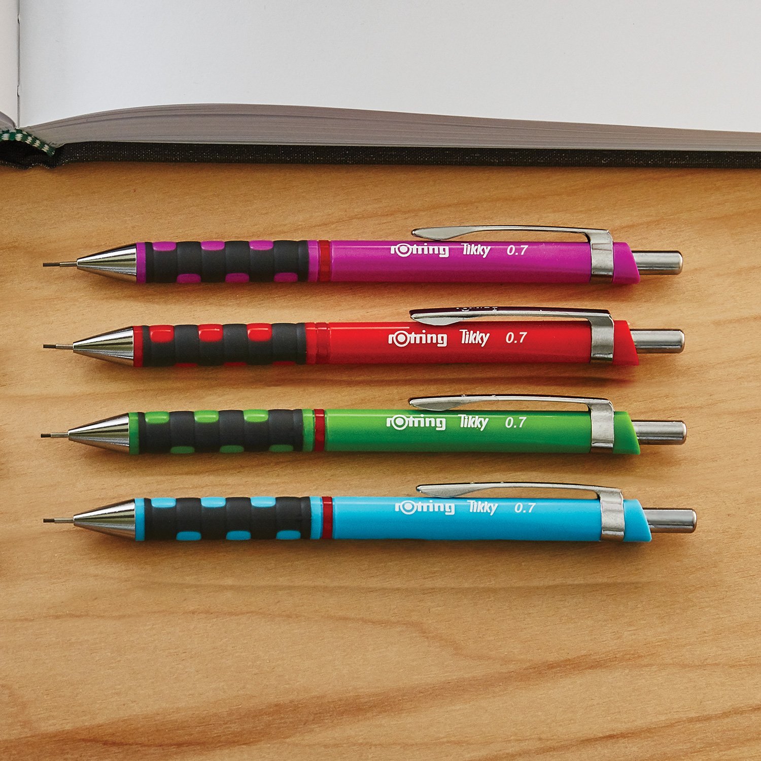 Rotring Tikky portaminas, HB, 0,7 mm, colores surtidos, caja de 12