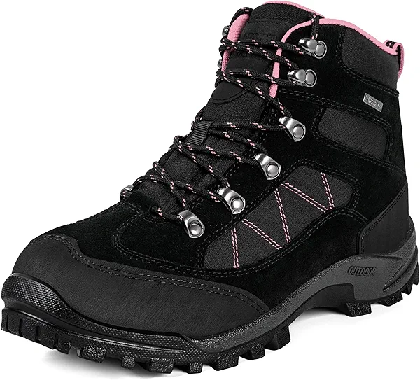 R CORD Hiking Boots Women Waterproof Ankle Support Womens Hiking Boots Backpacking Boots Breathable Non-slip Durable Boots for Outdoors