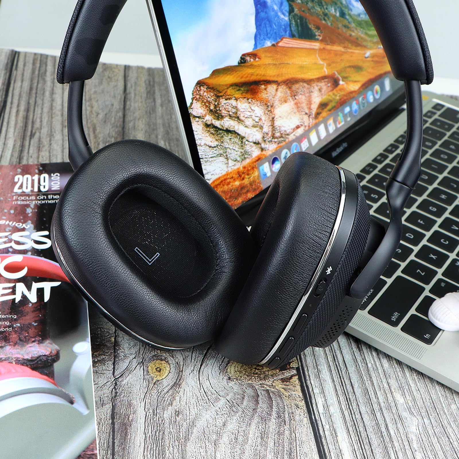 Cuscinetti auricolari di ricambio per cuffie Bowers & Wilkins PX8/PX7 S2 wireless con cancellazione del rumore (non compatibili con PX7), cuscinetti auricolari con isolamento acustico in memory