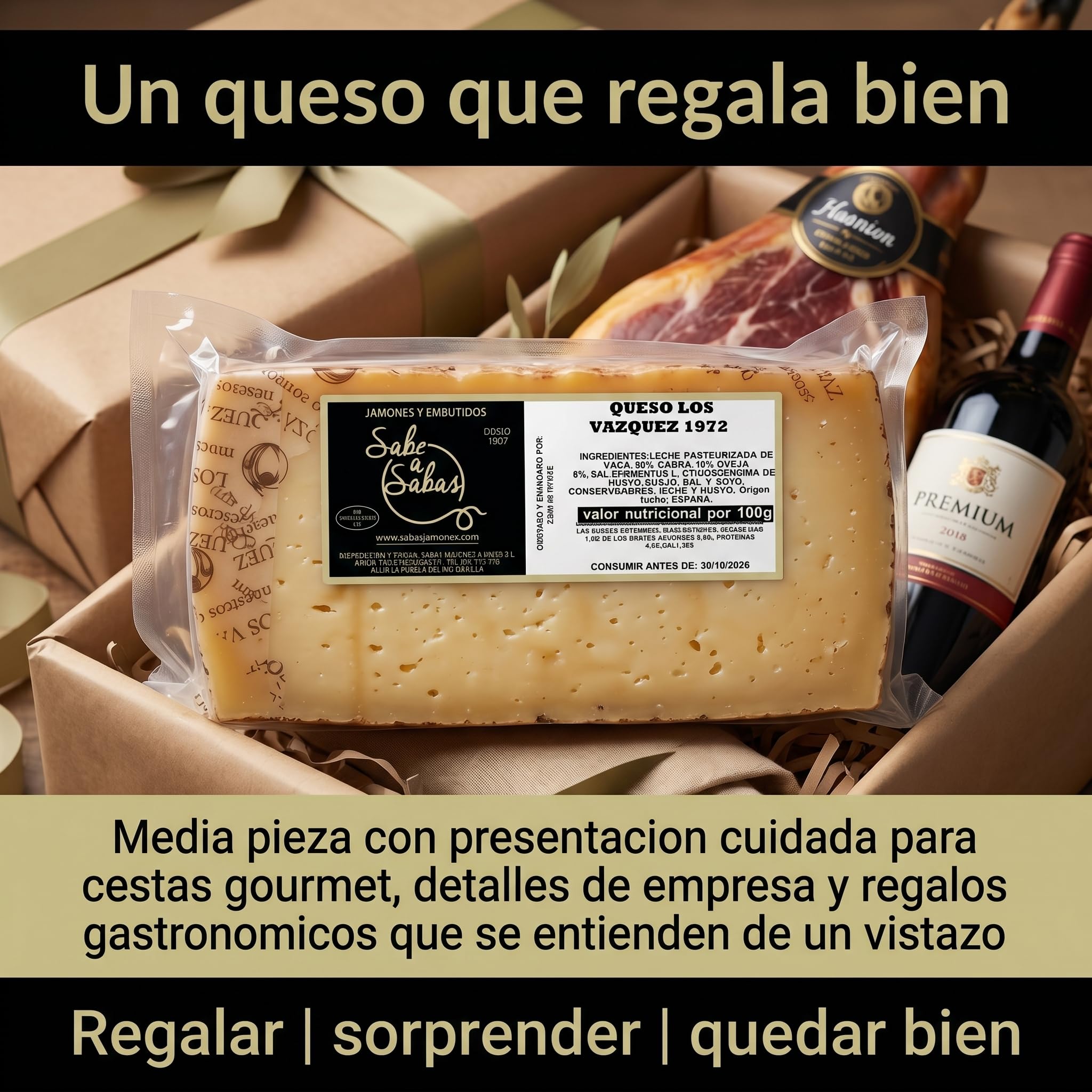 Queso Añejo Curado Mezcla Madurado en Aceite de Oliva Medio Queso 1,5 Kg